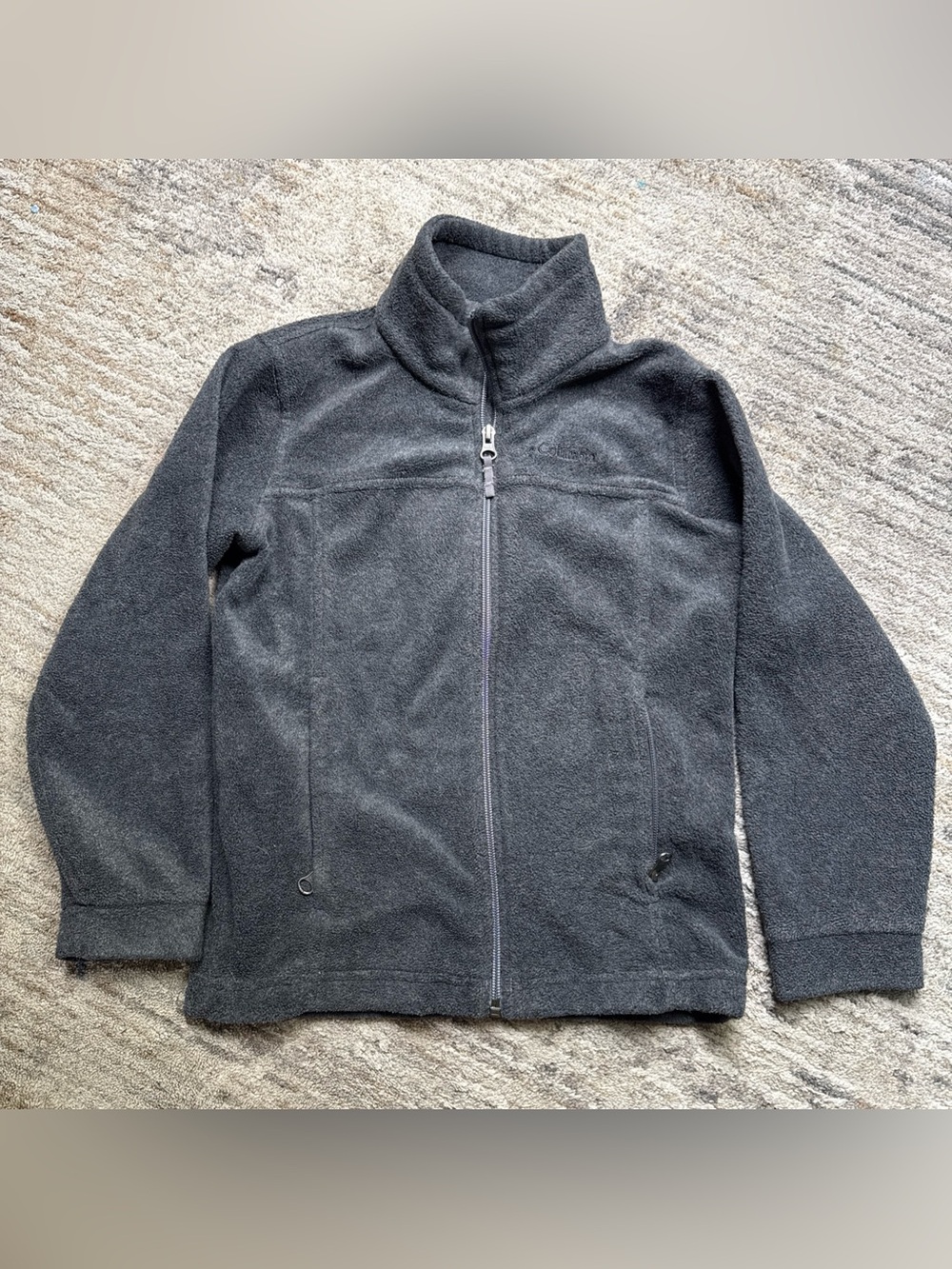 Columbia Kids Charcoal Gray Full‑Zip Fleece Jacket